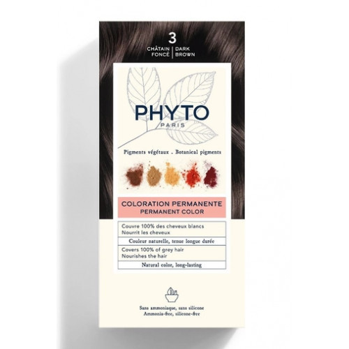 Phyto Permanent Hair Color without Ammonia 1 Black