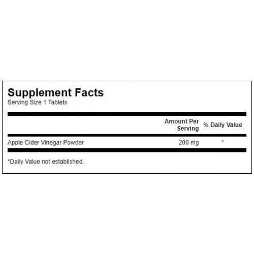 SWANSON Apple Cider Vinegar 200mg Detoxification Support 120 capsules