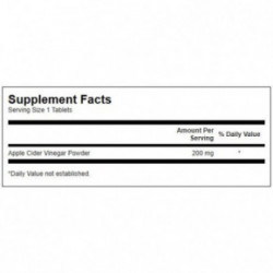 SWANSON Apple Cider Vinegar 200mg Detoxification Support 120 capsules