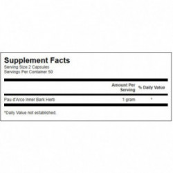 SWANSON Full Spectrum Pau d'Arco 500 mg Food Supplement 100 capsules