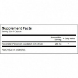 SWANSON Resveratrol 250 Mg Food Supplement 30 caps.