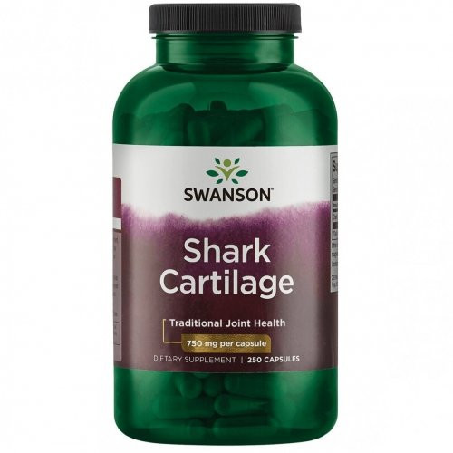 SWANSON Shark Cartilage 750mg Traditional Joint Health 250 kapsulių