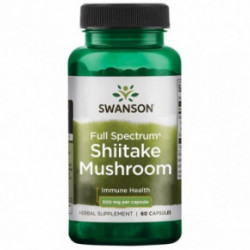 SWANSON Full Spectrum Shiitake Mushroom 500mg Immune Health 60 caps.