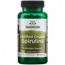 SWANSON Certified Organic Spirulina 500mg Antioxidant Support 180 capsules