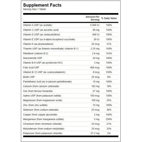 SWANSON Multivitamin with Iron 130 capsules