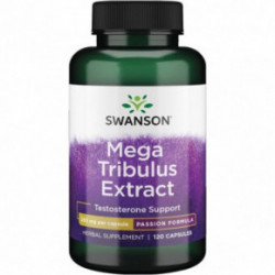 SWANSON Mega Tribulus Extract 250mg Testosterone Support 120 capsules