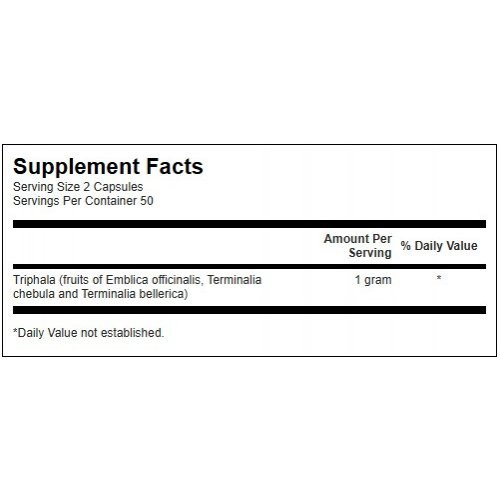 SWANSON Triphala 500mg Digestive and Immune Health 100 capsules