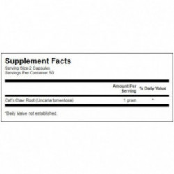 SWANSON Full Spectrum Cats Claw 500mg Traditional Immune Health 100 capsules