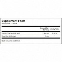 SWANSON Vitamin C with Rose Hips 1000 mg Food Supplement 30 caps.