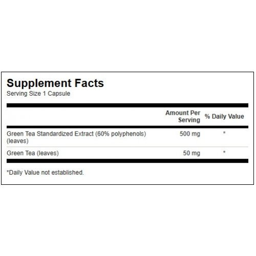SWANSON Green Tea Extract 500mg Antioxidant Support 60 caps.