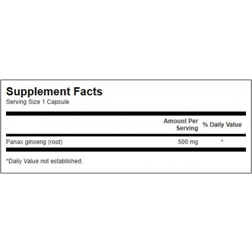 SWANSON Korean Ginseng 500mg Brain and Immune Health 100 capsules