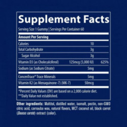 Trace Minerals Vitamin D3 + K2 Gummies 60 gummies