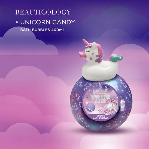 Baylis & Harding Beauticology Cosmic Unicorn Globe Bath Bubbles Gift 400ml