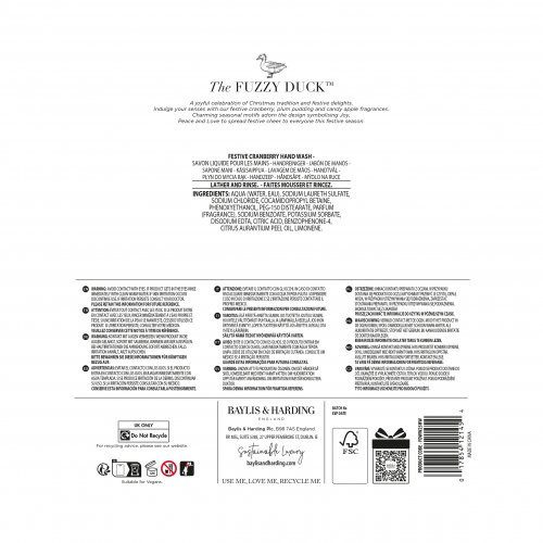 Baylis & Harding The Fuzzy Duck Winter Wonderland Festive Hand Wash Gingerbread House Gift 650ml