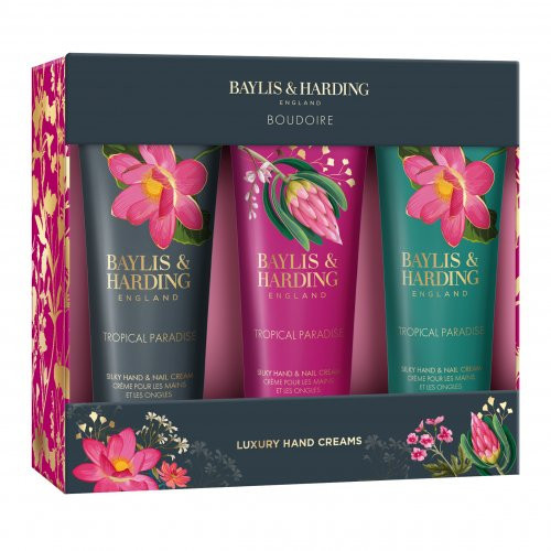 Baylis & Harding Boudoire Luxury Tropical Paradise Hand Cream Set 3x50ml