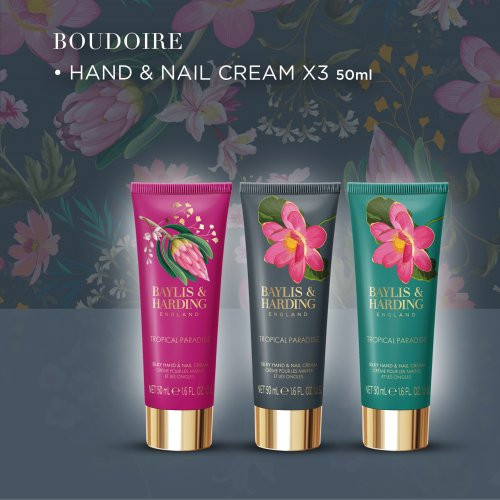 Baylis & Harding Boudoire Luxury Tropical Paradise Hand Cream Set 3x50ml