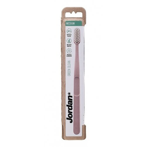 Jordan Green Clean Medium Toothbrush Pink