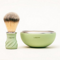 Leaf Shave Shave Bowl & Brush Black