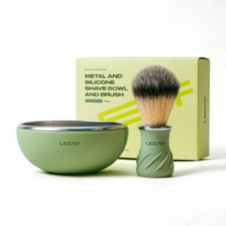 Leaf Shave Shave Bowl & Brush Black