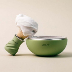 Leaf Shave Shave Bowl & Brush Black