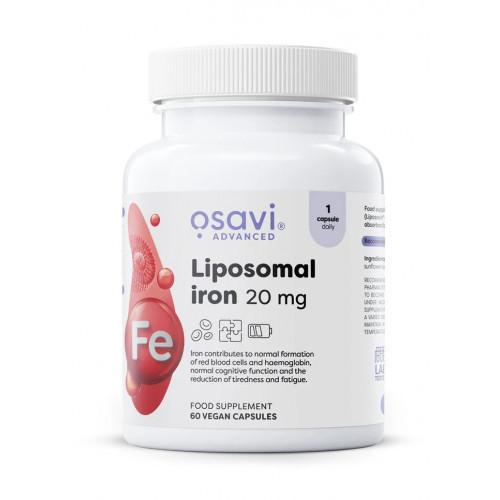 Osavi Liposomal Iron 20 mg 60 caps.