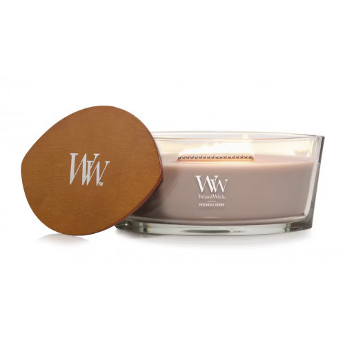 WoodWick Patchouli Creme Candle Medium