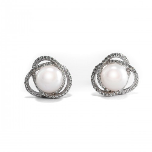 Nilly Silver Earrings With Pearls (Ag925) KS267127