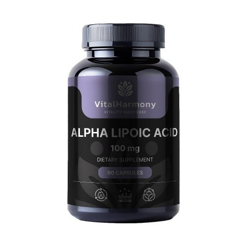 Vitalharmony Alpha Lipoic Acid 100 mg Dietary Supplement 90 capsules