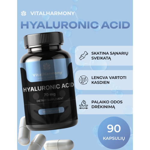 Vitalharmony Hyaluronic Acid 70 mg Dietary Supplement 90 capsules