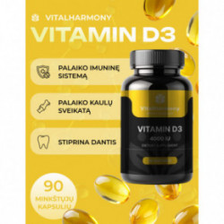 Vitalharmony D3 4000 IU Dietary Supplement 90 capsules