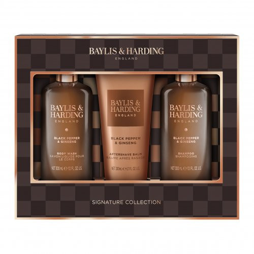 Baylis & Harding Signature Men's Black Pepper & Ginseng Luxury Bathing Trio Gift Set
