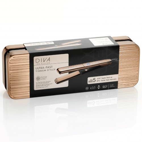 Diva Pro Styling Ultra Fast Titanium Styler Rose Gold 1pcs