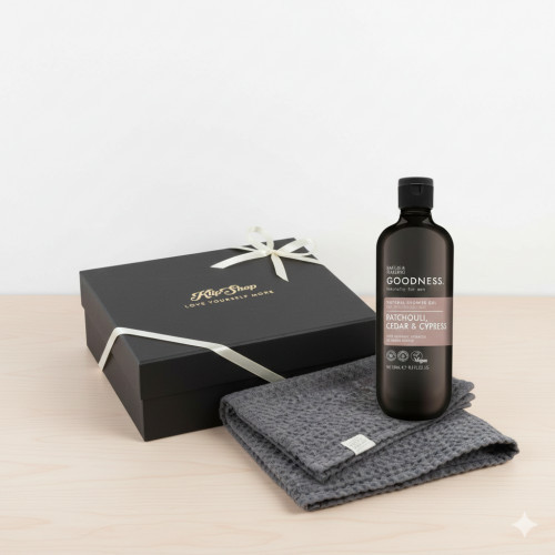 KlipShop Shower Gel and Towel Gift Set for Men