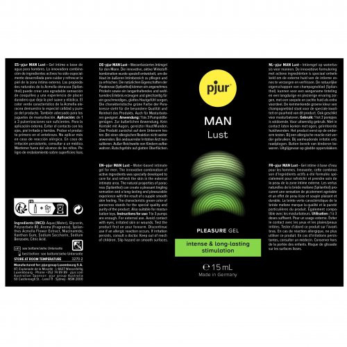 Pjur Man Lust Pleasure Gel Water-Based Stimulation 15ml