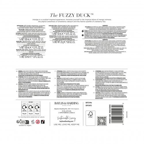 Baylis & Harding The Fuzzy Duck Cotswold Cocktails Luxury Pamper Present Gift Set