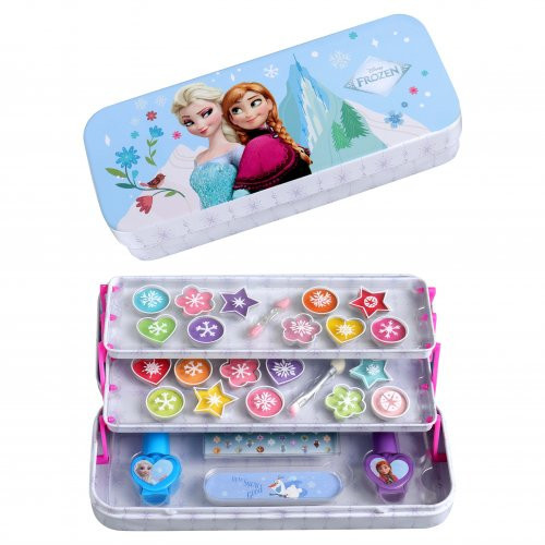 Disney Frozen Makeup Tin with 3 Folding Trays 1pcs