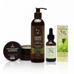 Hemp Seed Body Oil, Massage Candle and Bath & Shower Gel Set