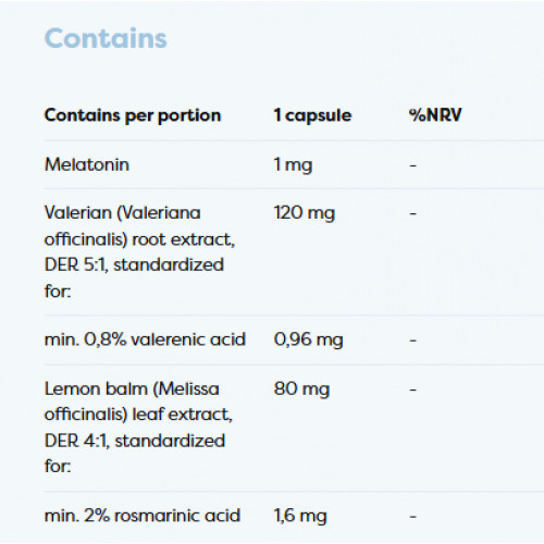 Osavi Melatonin with Valerian & Lemon Balm 1mg 120 capsules