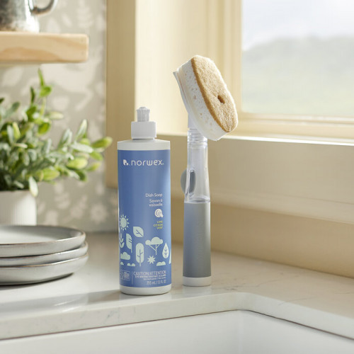 Norwex Soap-Dispensing Kitchen Sponge Brush 1pcs