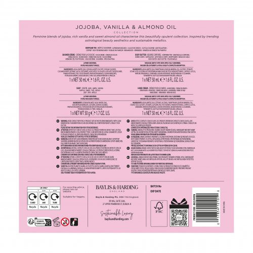 Baylis & Harding Jojoba, Vanilla & Almond Oil Luxury Pamper Tin Gift Set