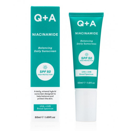 Q+A Niacinamide Balancing Face Cream SPF50 50ml