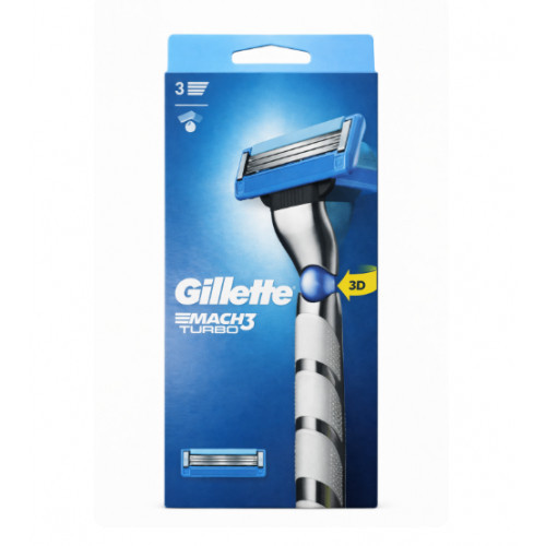 Gillette Mach3 Turbo Razor Handle and Refills Gift set