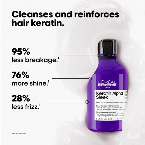 L'Oréal Professionnel Keratin Alpha Sleek Shampoo 300ml