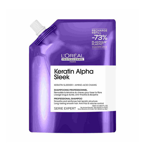 L'Oréal Professionnel Keratin Alpha Sleek Shampoo 500 ml Refill