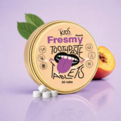 Fresmy Peach Toothpaste Tablets for Kids 30 tabs