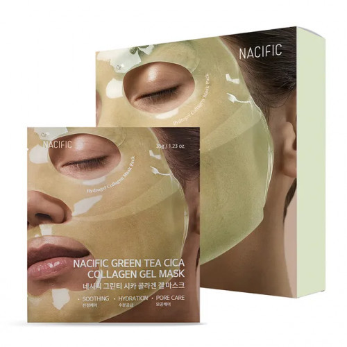 NACIFIC Green Tea Cica Collagen Gel Mask 1pcs