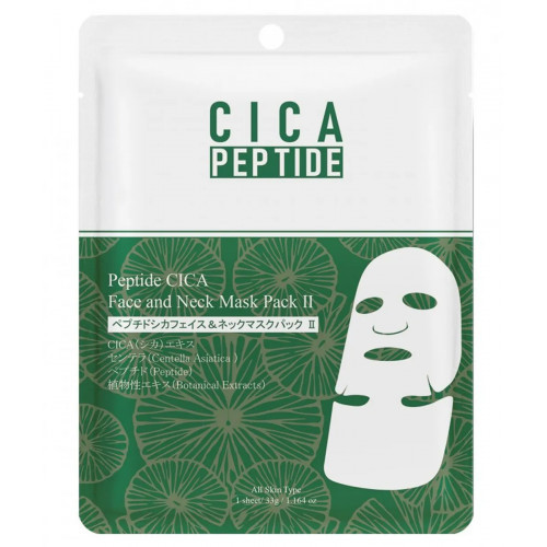 Mitomo Peptide CICA II Face and Neck Mask 33g