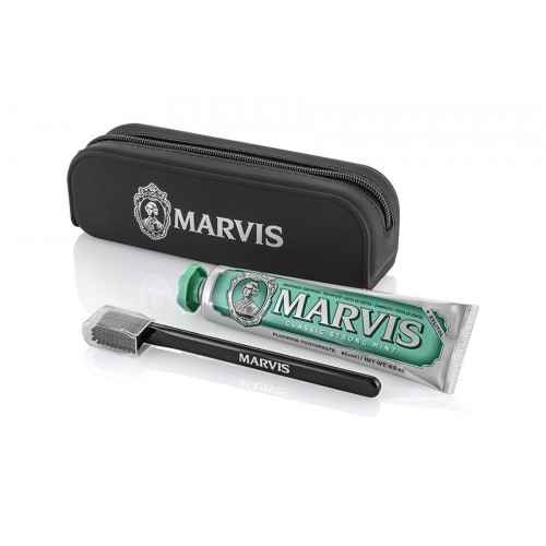 MARVIS Travel Zip Bag with Toothpaste and Toothbrush