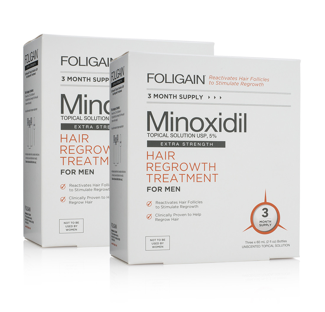 Foligain Minoxidil Topical Solution 5 Hair Regrowth Treatment for Men
