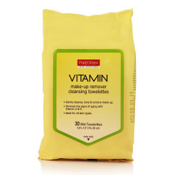 Purederm Vitamin Make-Up Remover Cleansing Towelettes 30pcs